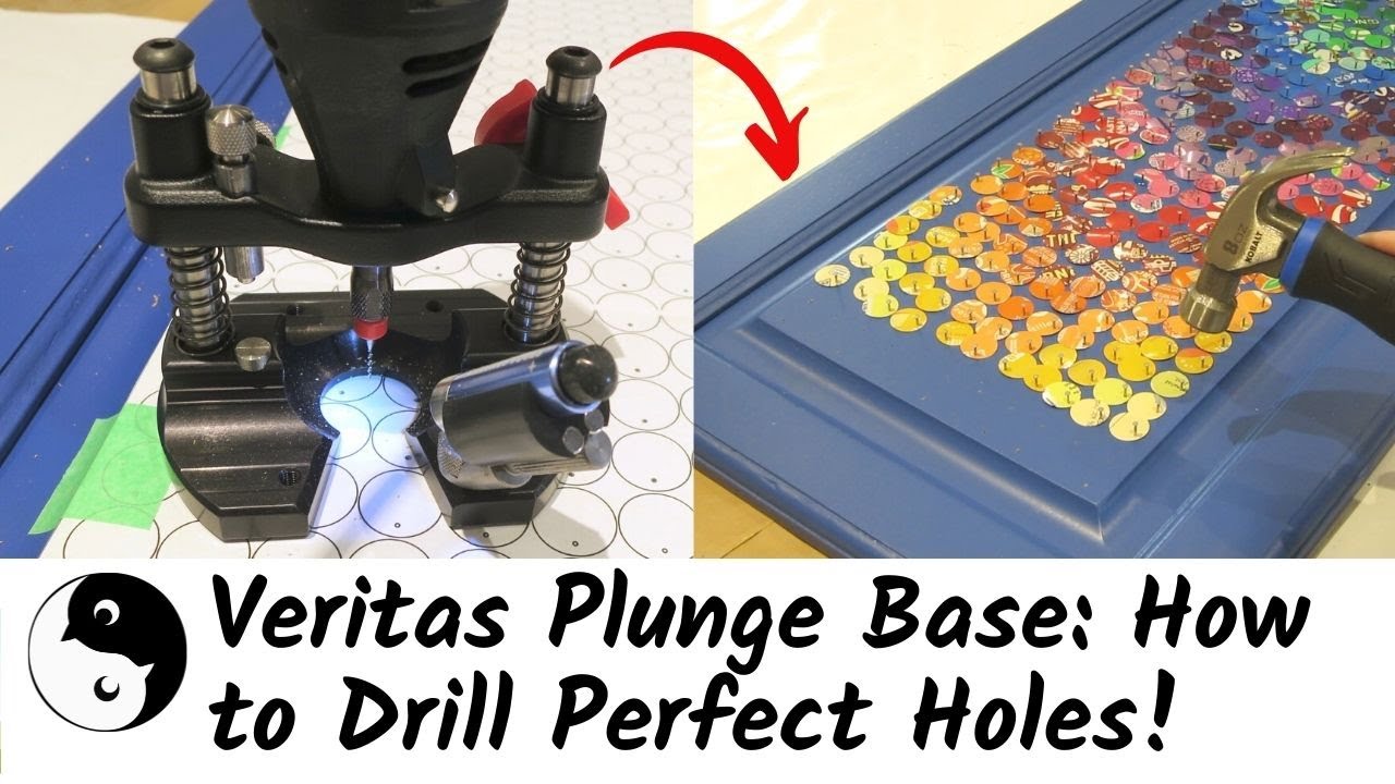 How to Use a Veritas Plunge Base for Rotary Tools - Drill Perfect Holes!