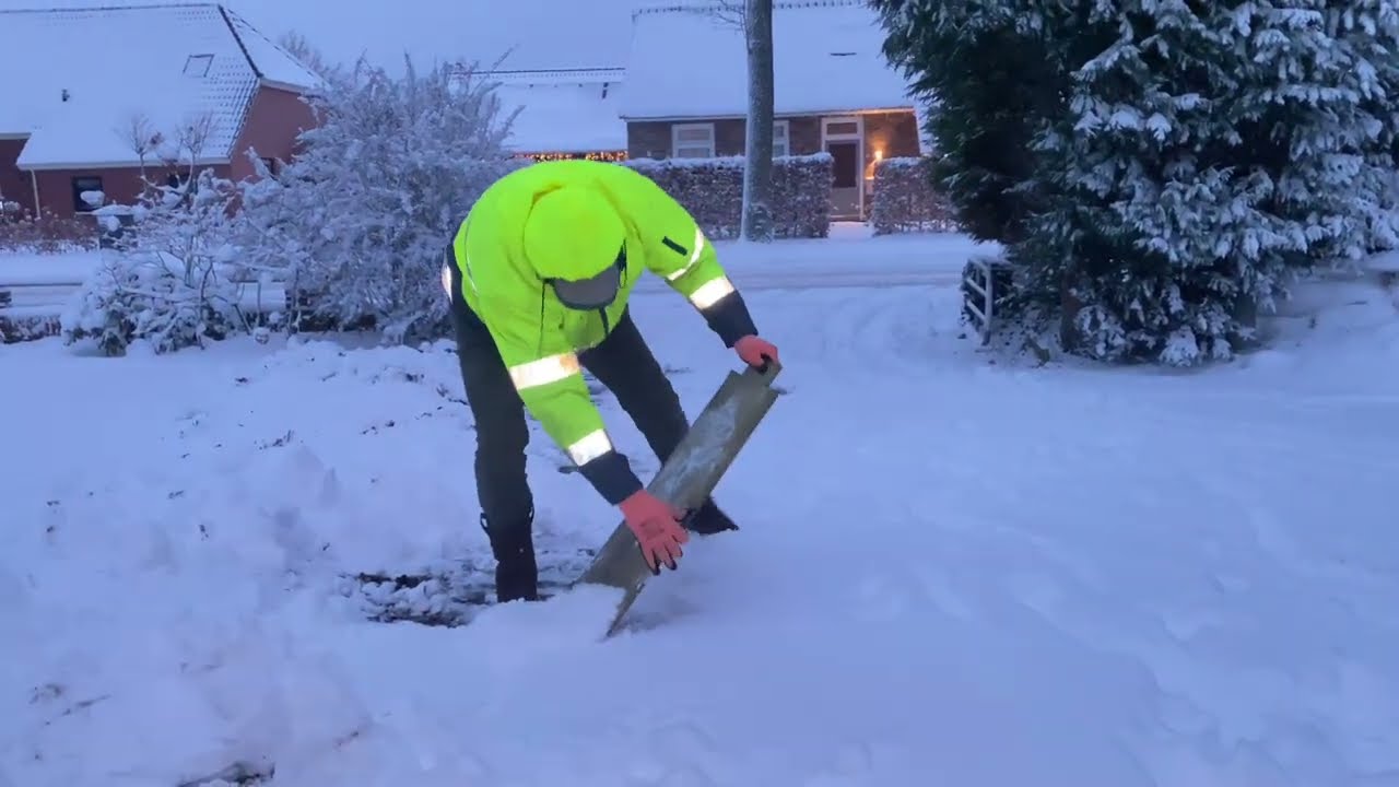 Storm salju di Belanda 070126 #salju #snow  #wonderland 