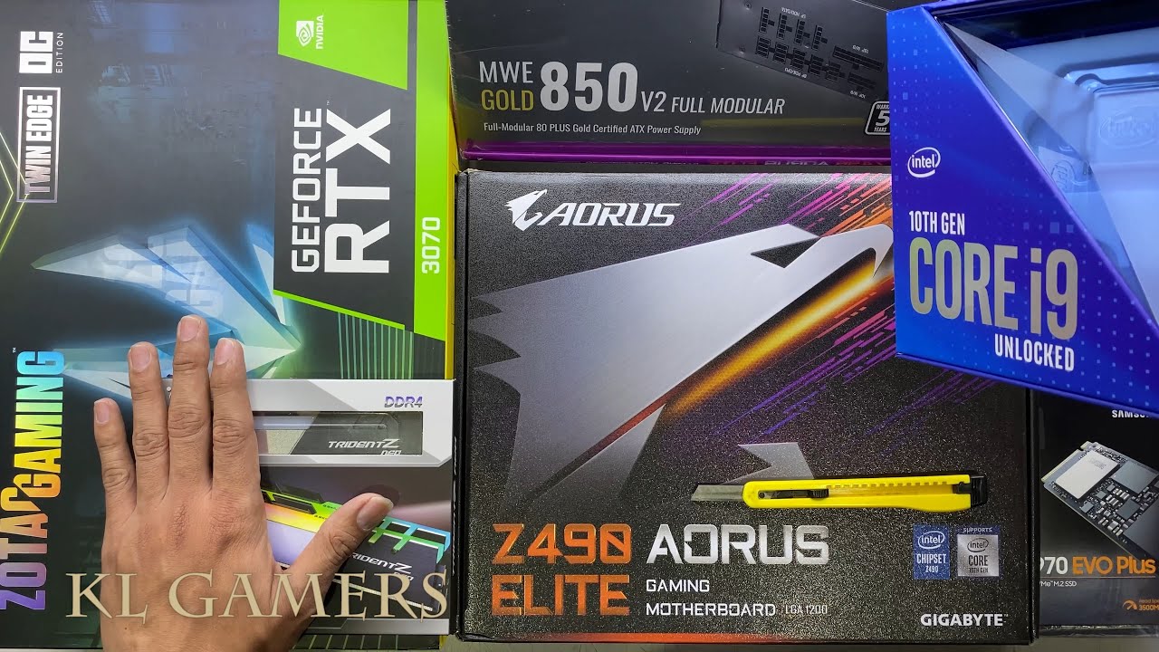intel Core i9 10900K GIGABYTE Z490 AORUS ELITE ZOTAC RTX3070 NZXT H510 Gaming PC Build