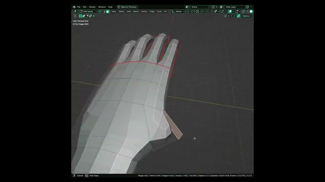 How To Quickly Model A Hand #blender #modeling #tutorial