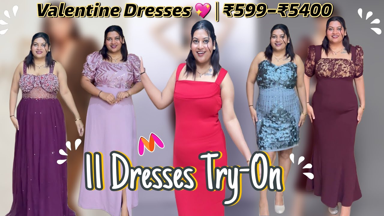 Myntra Valentine’s Day Dress Haul 💖 | 11 Dresses from ₹599–₹5400 | Birthday & Date Night Looks