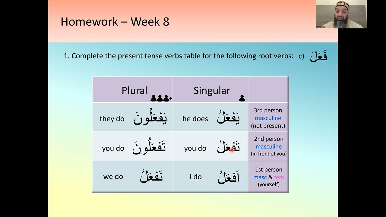 09 Beginners Quranic Arabic course LEVEL 1 - lesson 9 of 10 - 2024