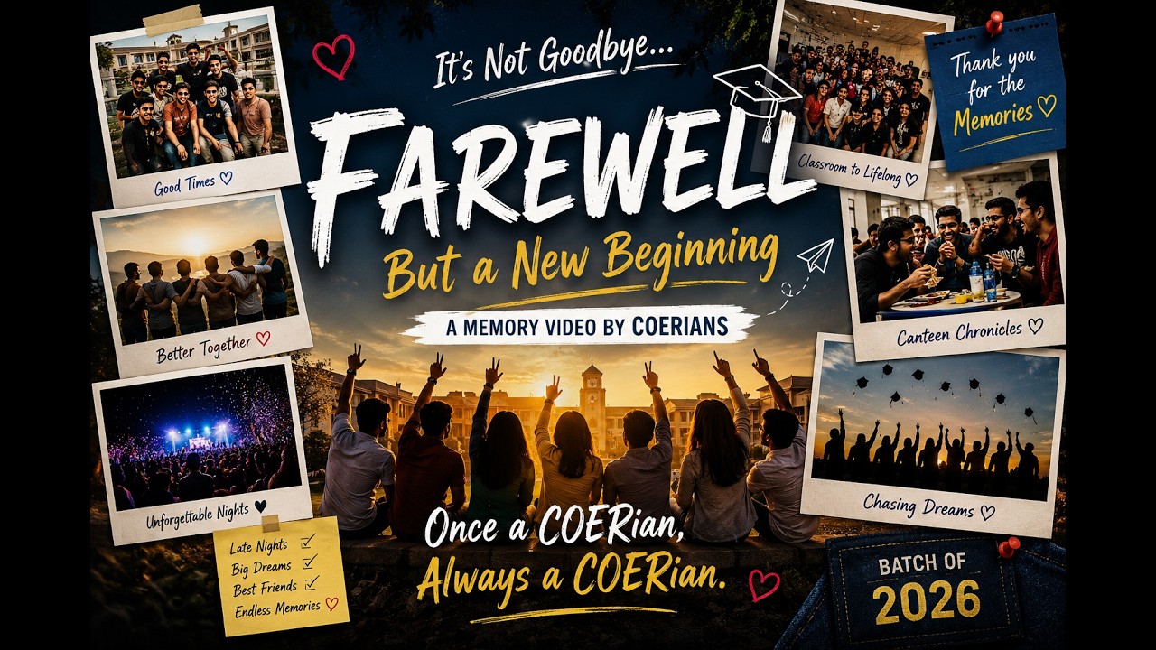 Once a COERian, Always a COERian 💙 | Farewell 2026 | COER University | Roorkee | Uttarakhand