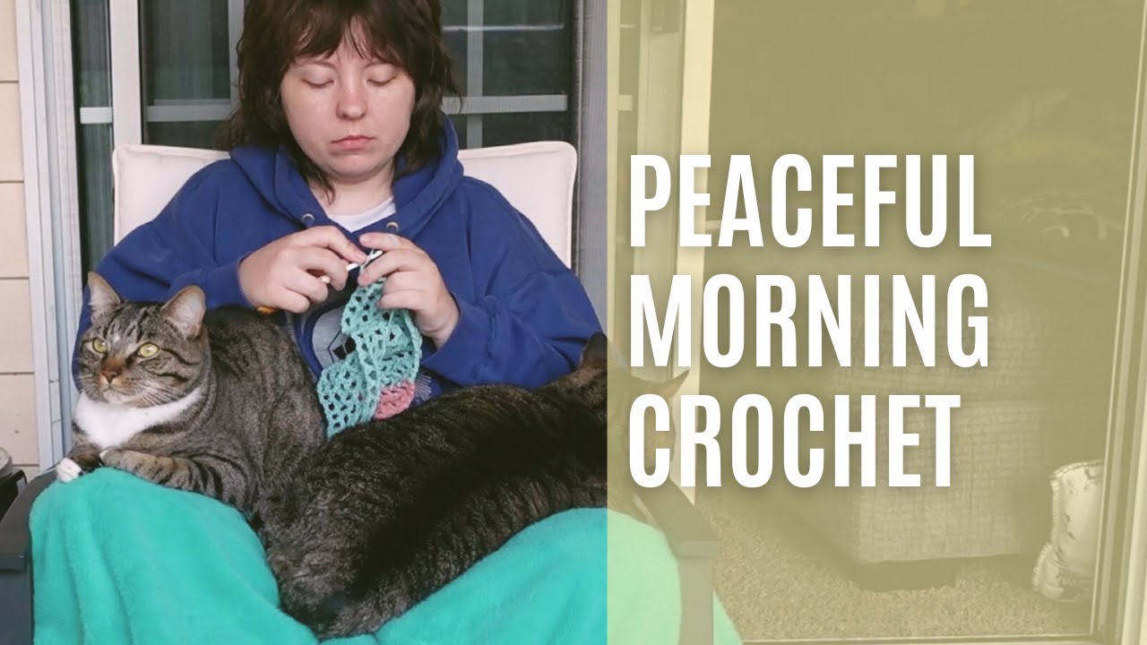 sunrise crochet with me real time | bird sounds, body doubling, no talking