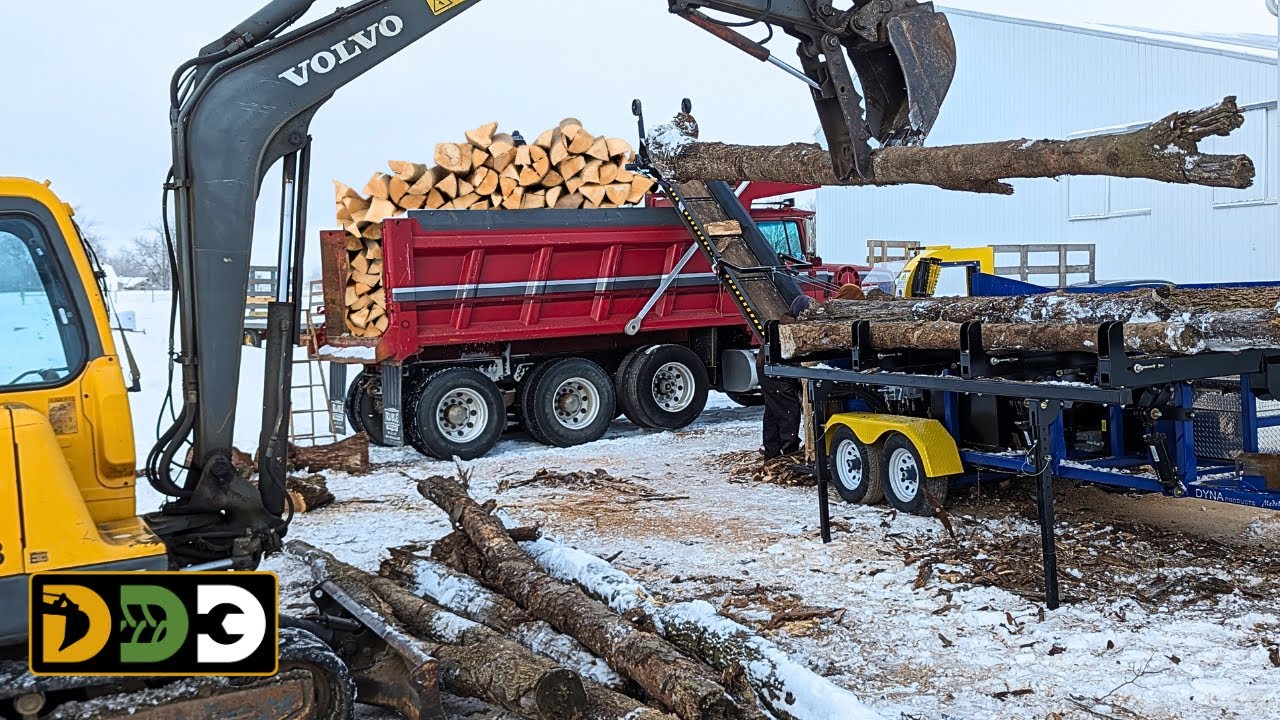 Making Tri-Axle Loads of Firewood w/Dyna SC-16 Processor!