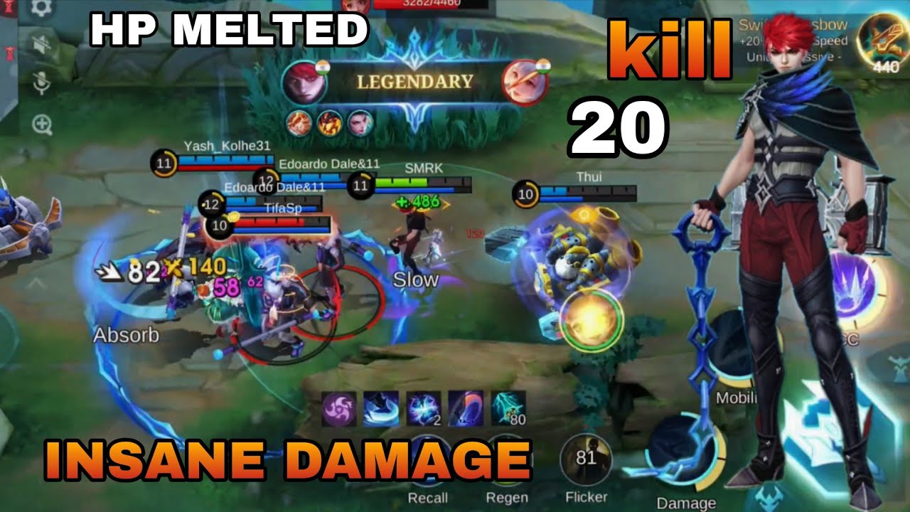 INSANE 20 Kill Savage Attack 😱 HP Melted | Legendary MLBB Gameplay