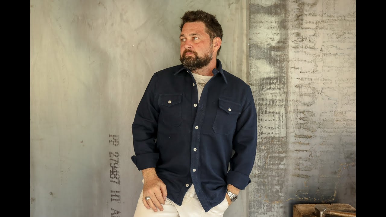 Freenote Cloth Canvas Scout Shirt in Navy