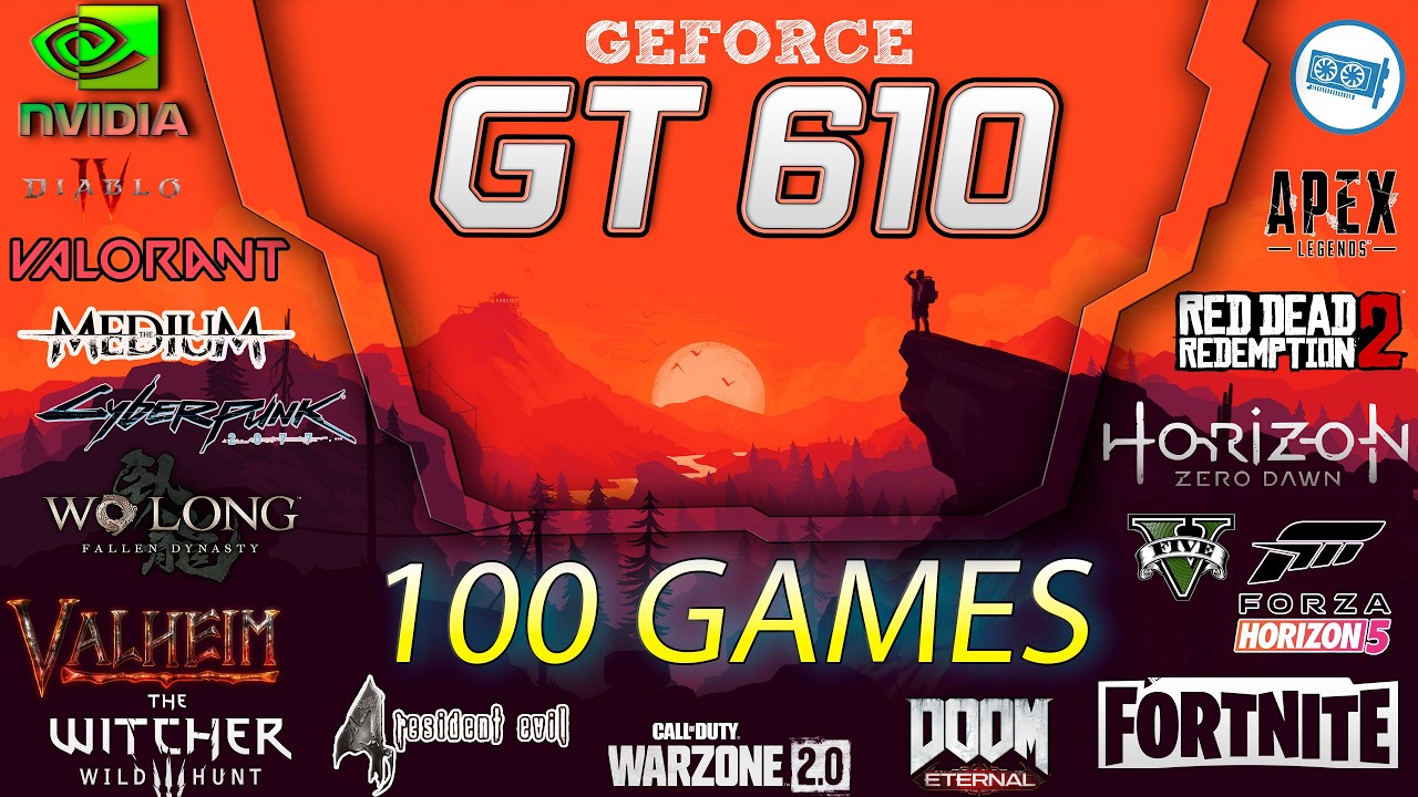 Nvidia GT 610 in TOP 100 Games   | 2020-2021