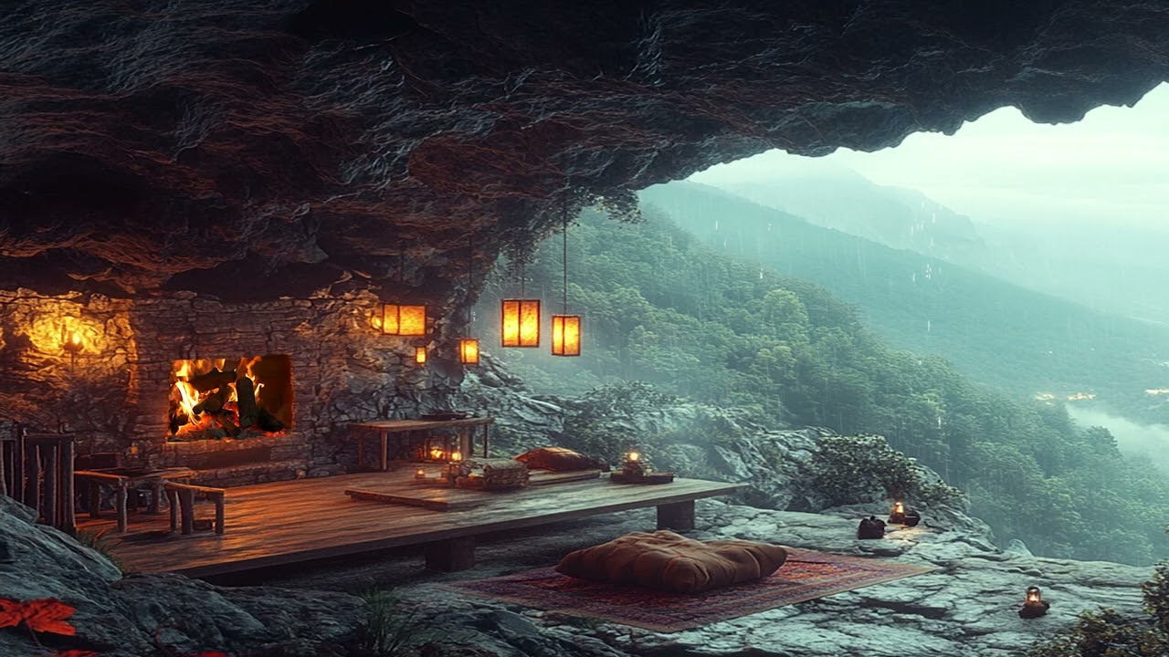 Rain and Silence Inside a Stone Cave | Deep Relaxation Ambience for Mind and Body