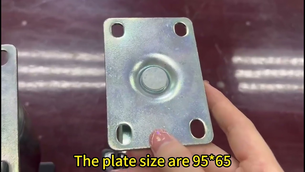 PU and Core PP Black swivel plate medium duty caster