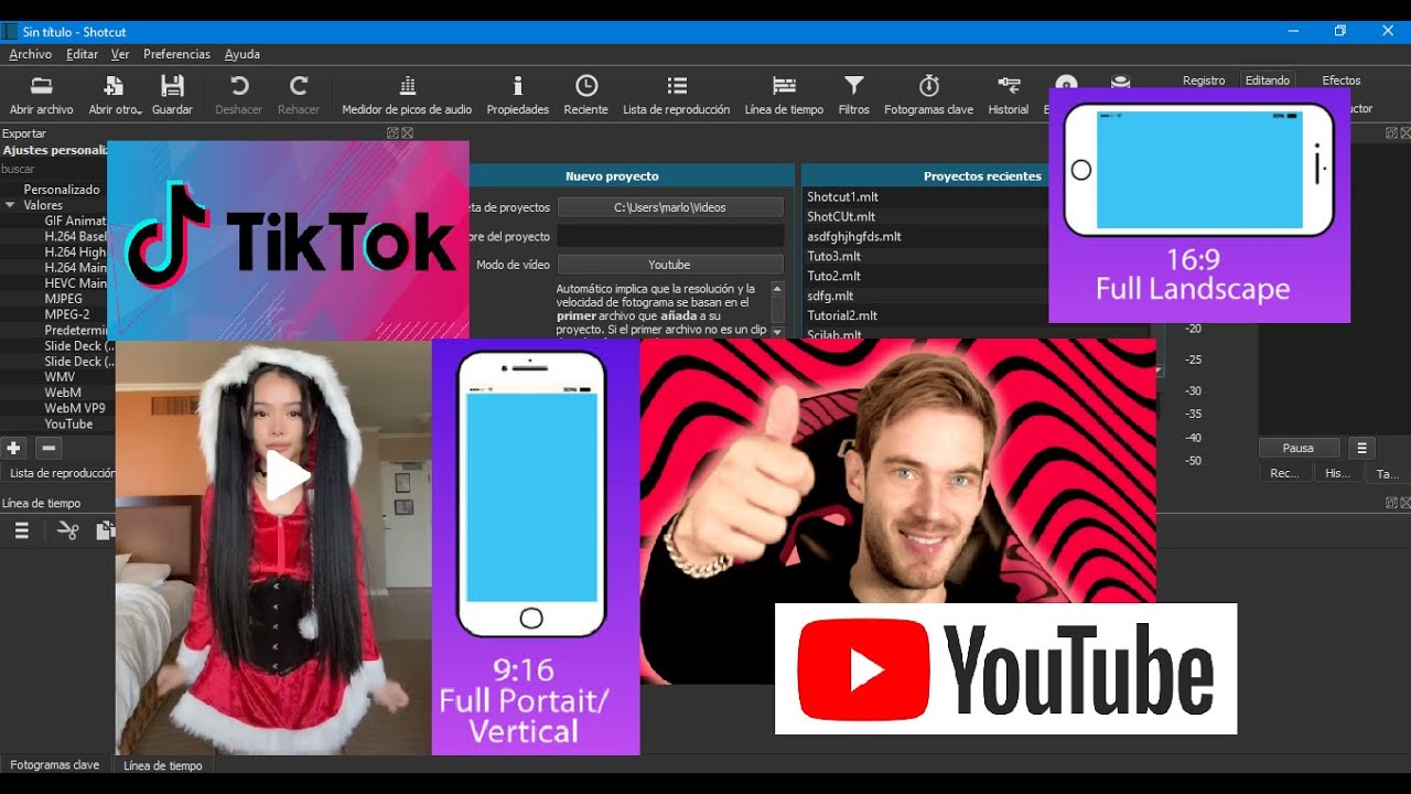Ajustar tamaño del video en Shotcut