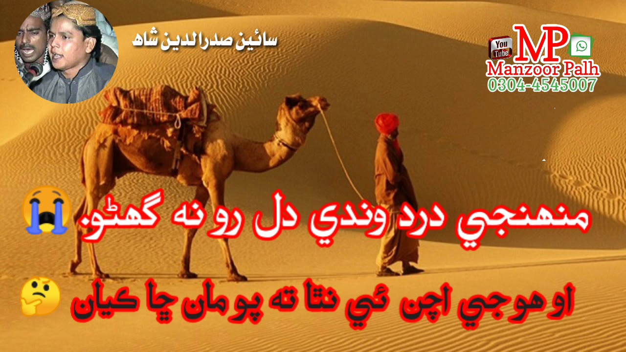 Muhnji Dard Wandi ❤️Dil Ro Gano 😭By ||Sain Saddardin Shah|| Sindhi full Song 2021