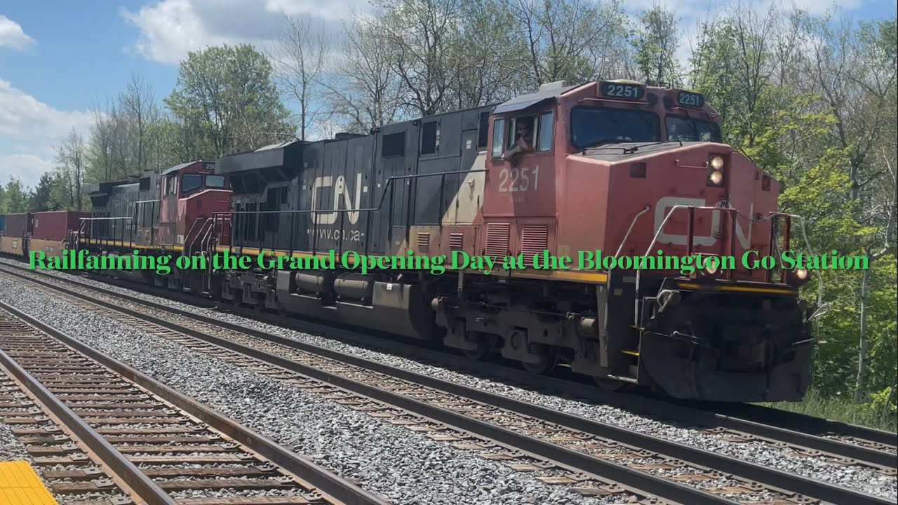 Railfanning on the Grand Opening Day at the Brand New Bloomington Go Station