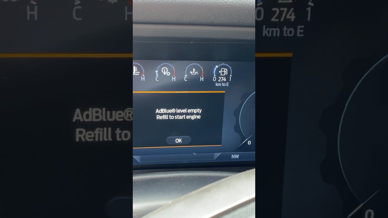 Ford Everest 2.0l 2023 Adblue runout so engine can&rsquo;t start