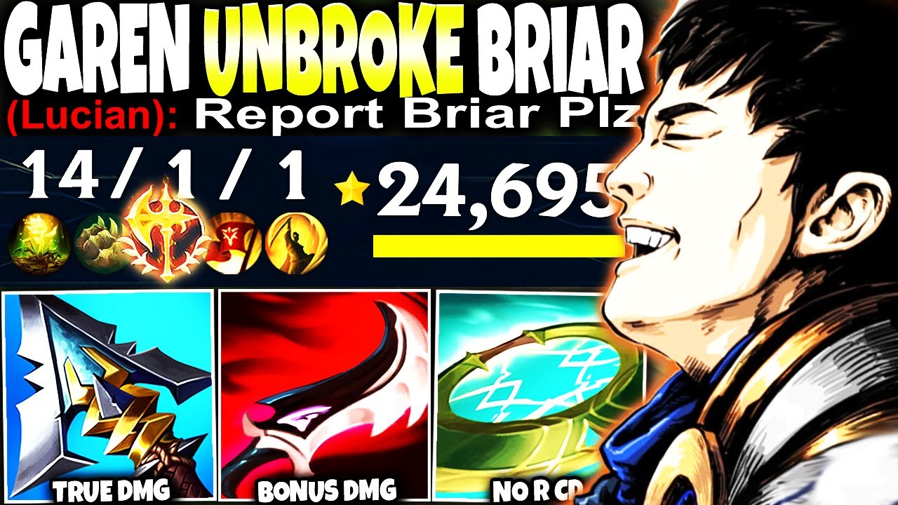 My Duskblade Garen Build UNBROKE BRIAR TOP LANE, never saw one-shots like this 🔥 LoL Garen Gameplay