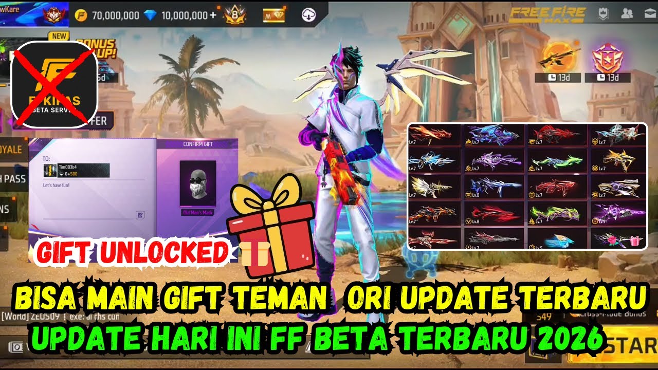 CARA DOWNLOAD FF KIPAS ORI 2026 VIP GRATIS!! FF BETA 2026 LINK MEDIAFIRE SEMUA HP