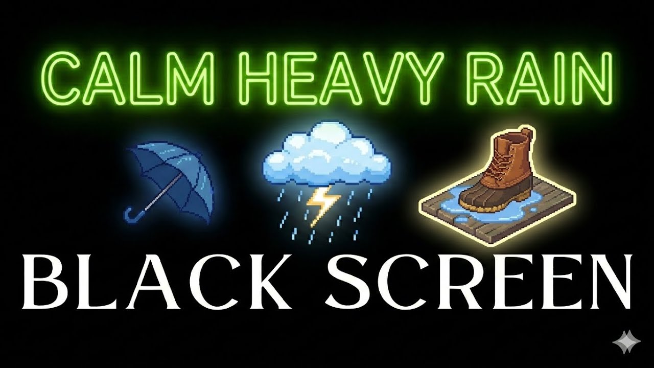 CALM HEAVY RAIN | 【睡眠用】雑念を消す深い雨音で深い眠りへ。