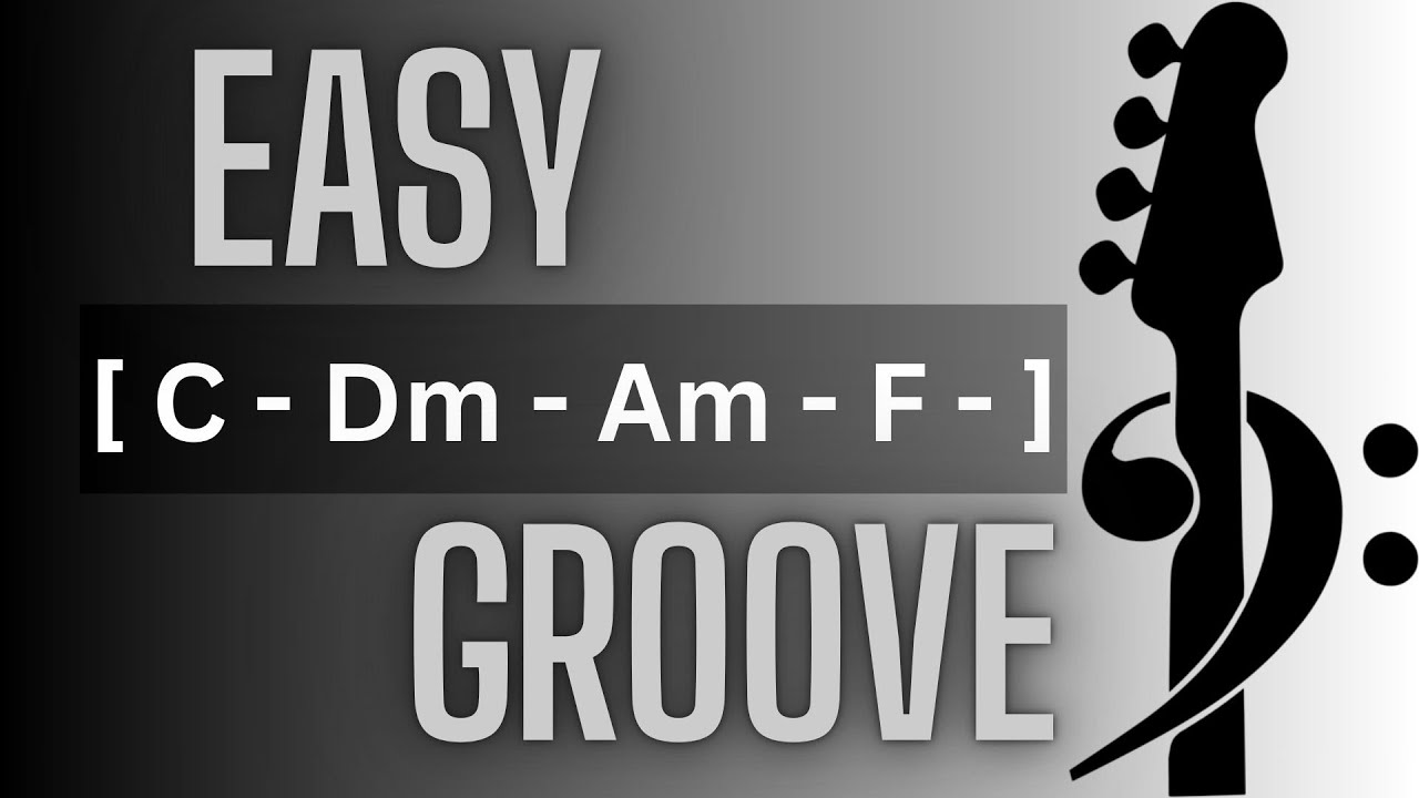 Easy Groove Chord Progression in C Major | Bass Backing Track - No Bass