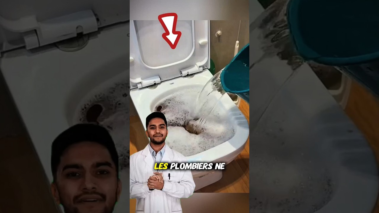 D&eacute;boucher vos Toilettes en 1 Minute ! #AstuceMaison, #Plomberie, #Toilettes, #D&eacute;boucherToilettes,