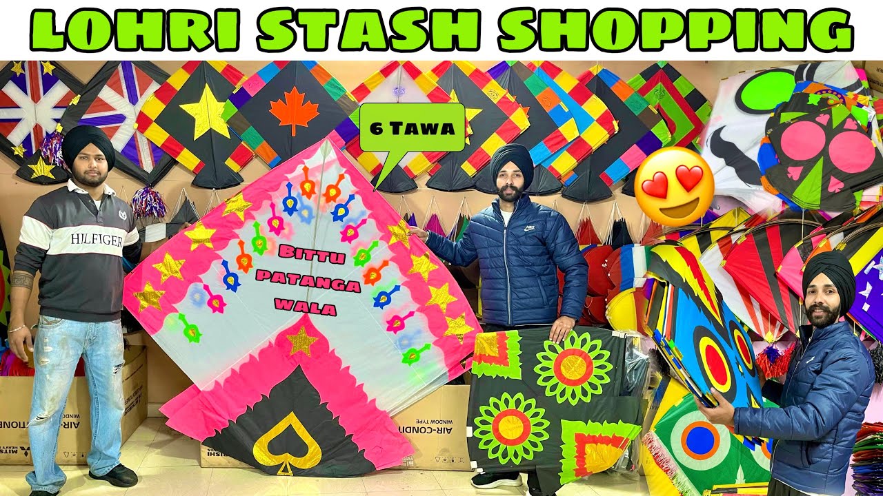 Lohri Shopping 2023🥰 Pakistani Design Kites🔥Big Kites 6 Tawa🪁Bittu Patanga Wala✌️