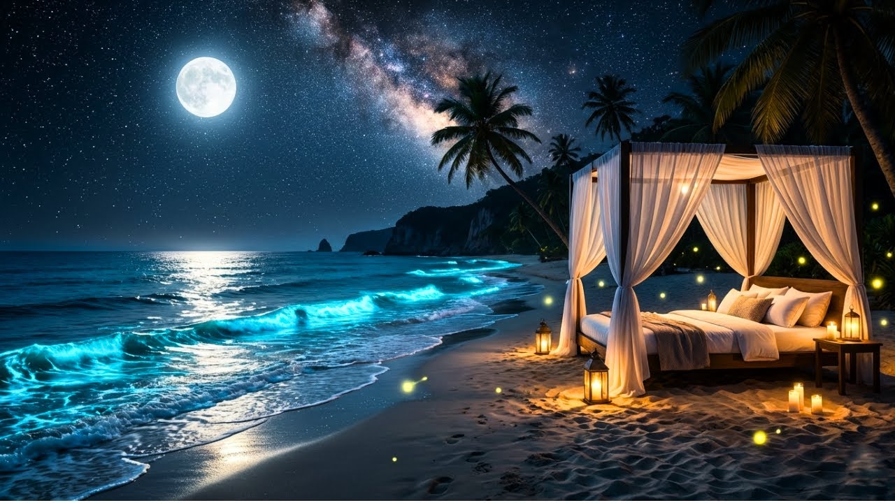 Soothing jazz music for relaxing Night Ocean Atmosfer for Deep Sleep