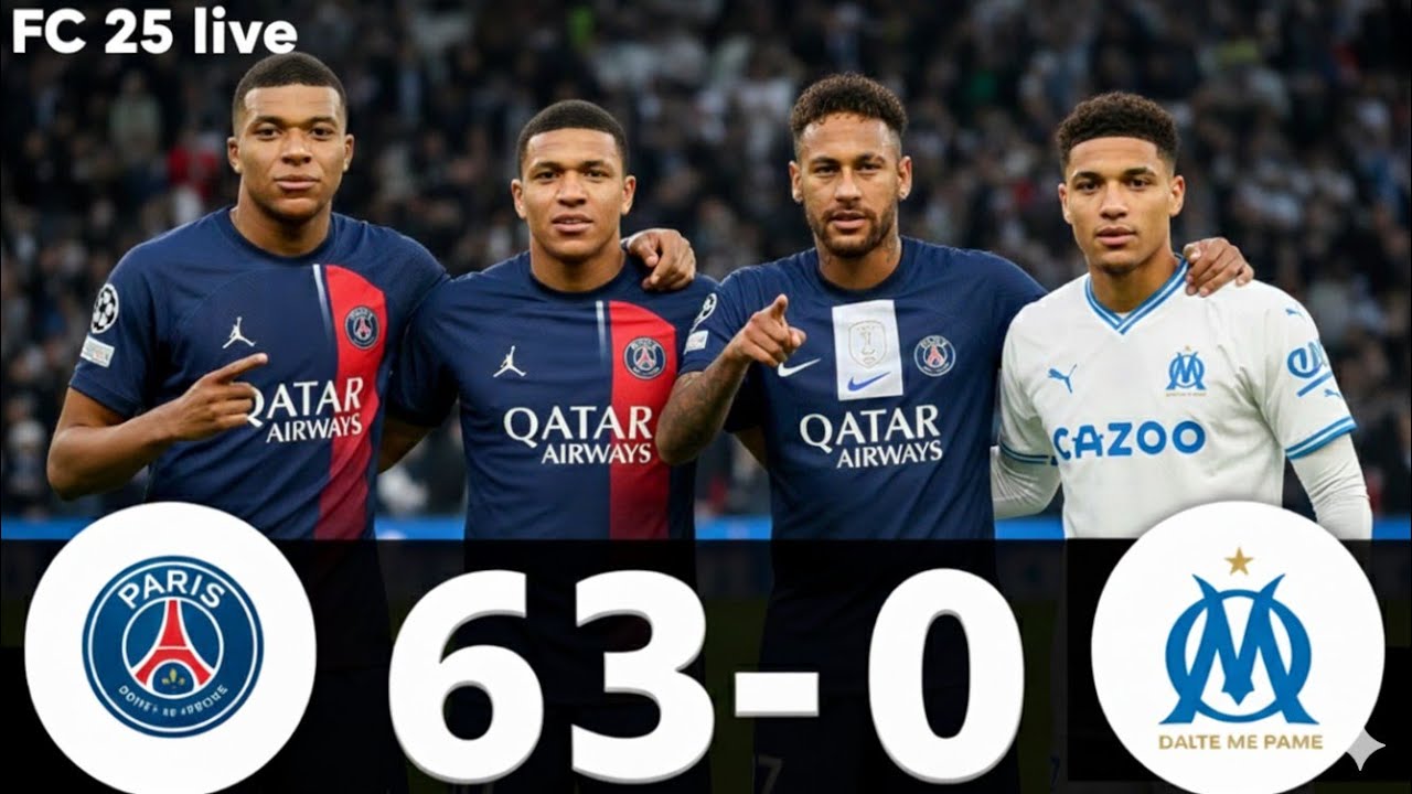 FC 25 - PSG vs OM 63-0 😱 | Biggest Football Blowout Ever? | FIFA Match Simulation