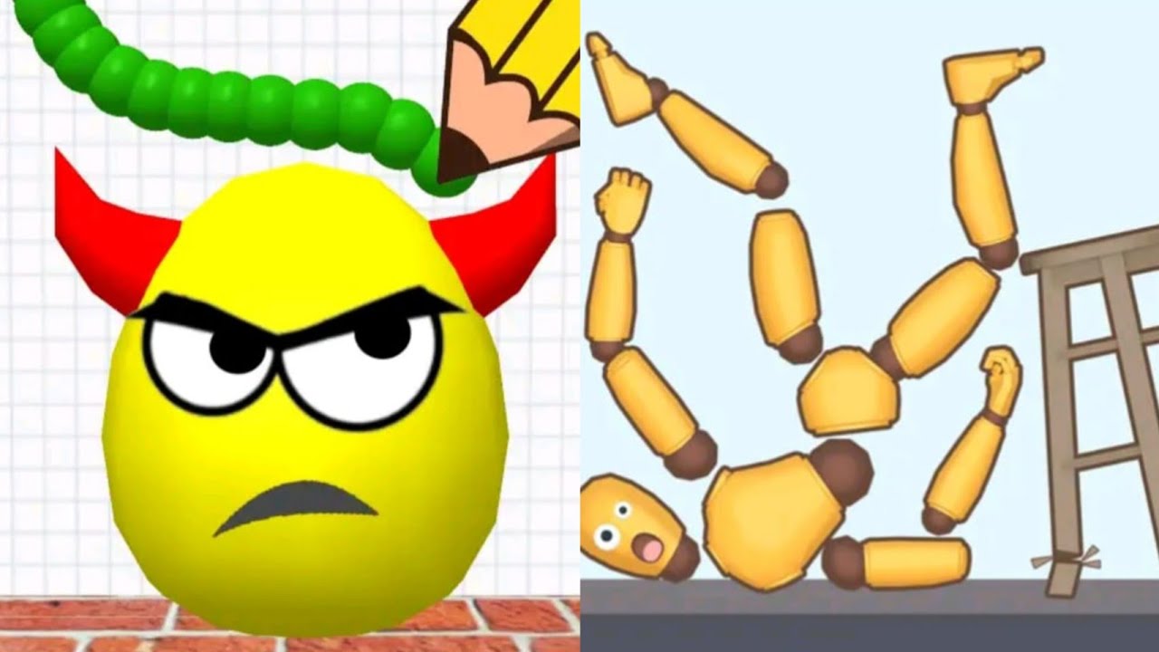 Draw To Smash VS Kick & Break Satisfying ASMR GamePlay (Android,ios) (New Update)