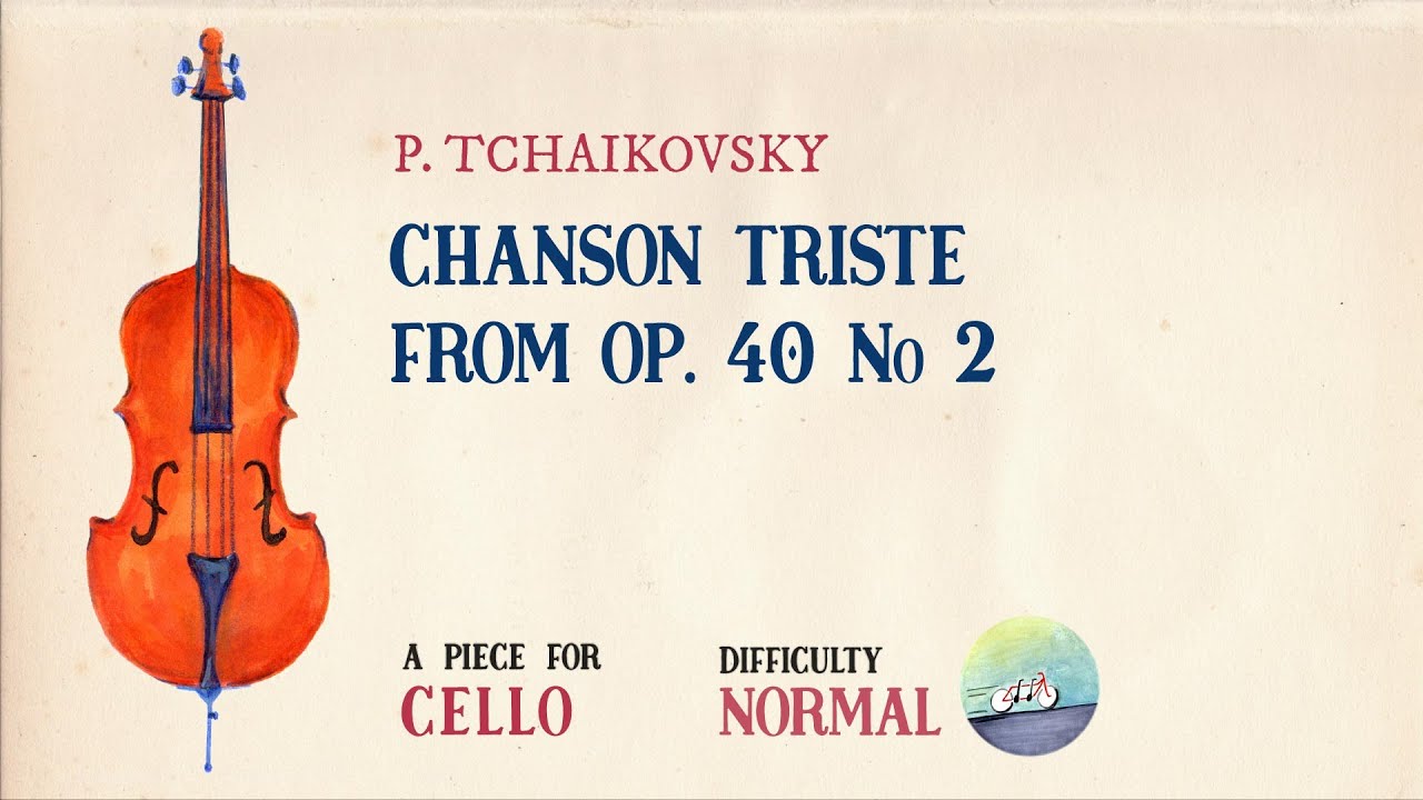 🎹 P. Tchaikovsky - Chanson Triste [Piano Accompaniment] [Playback for Cello]🎹