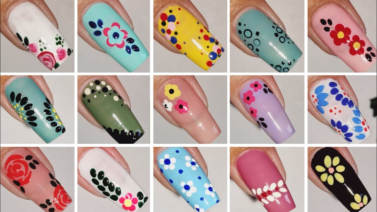 Top 30 Easy Nailart at Home || Nailart using dotting tools and toothpicks #nailart #naildesign