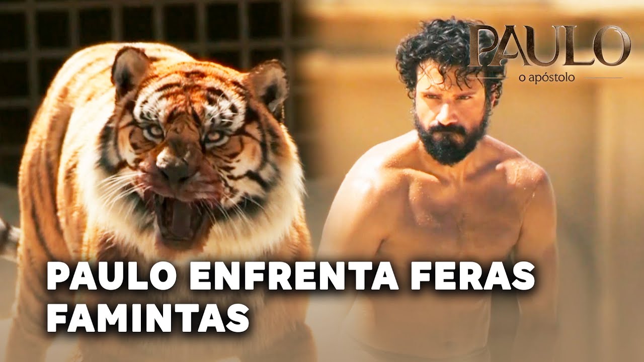 PAULO, O AP&Oacute;STOLO: Paulo e prisioneiros enfrentam feras famintas na arena