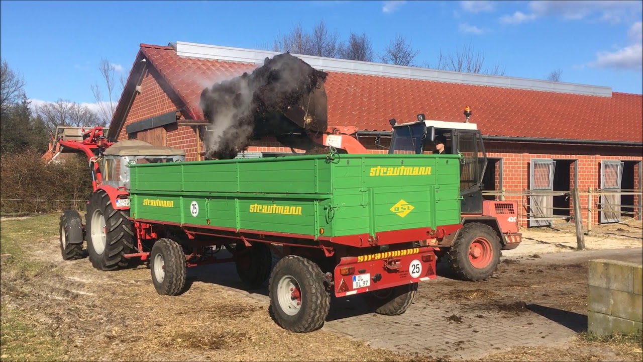 G&uuml;ldner , Deutz , David Brown , Belarus und Atlas beim Mistfahren !