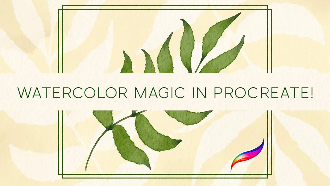 Procreate Tutorial • Paint Watercolor Leaves & Background • Free Brush & Palette!