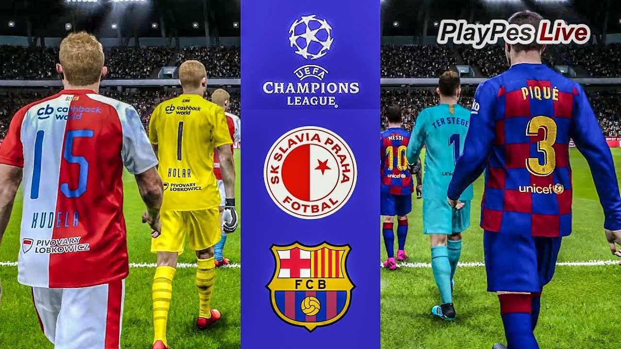 PES 2020 - SLAVIA PRAHA vs BARCELONA - UEFA Champions League - UCL - Gameplay PC