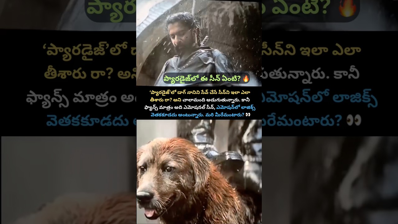 &lsquo;ప్యారడైజ్&rsquo;లో డాగ్ సీన్.. ఫ్యాన్స్ మధ్య ఆసక్తికర చర్చ! 🔥 #youtubetalks #youtubetrending #ytviral