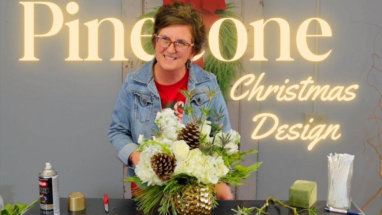 Using PINECONES in a Christmas Arrangement!