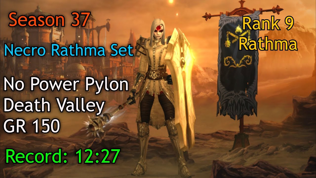 Season 37 Necro Rathma Army of the Dead GR 150 12:27 (NA) - Diablo 3