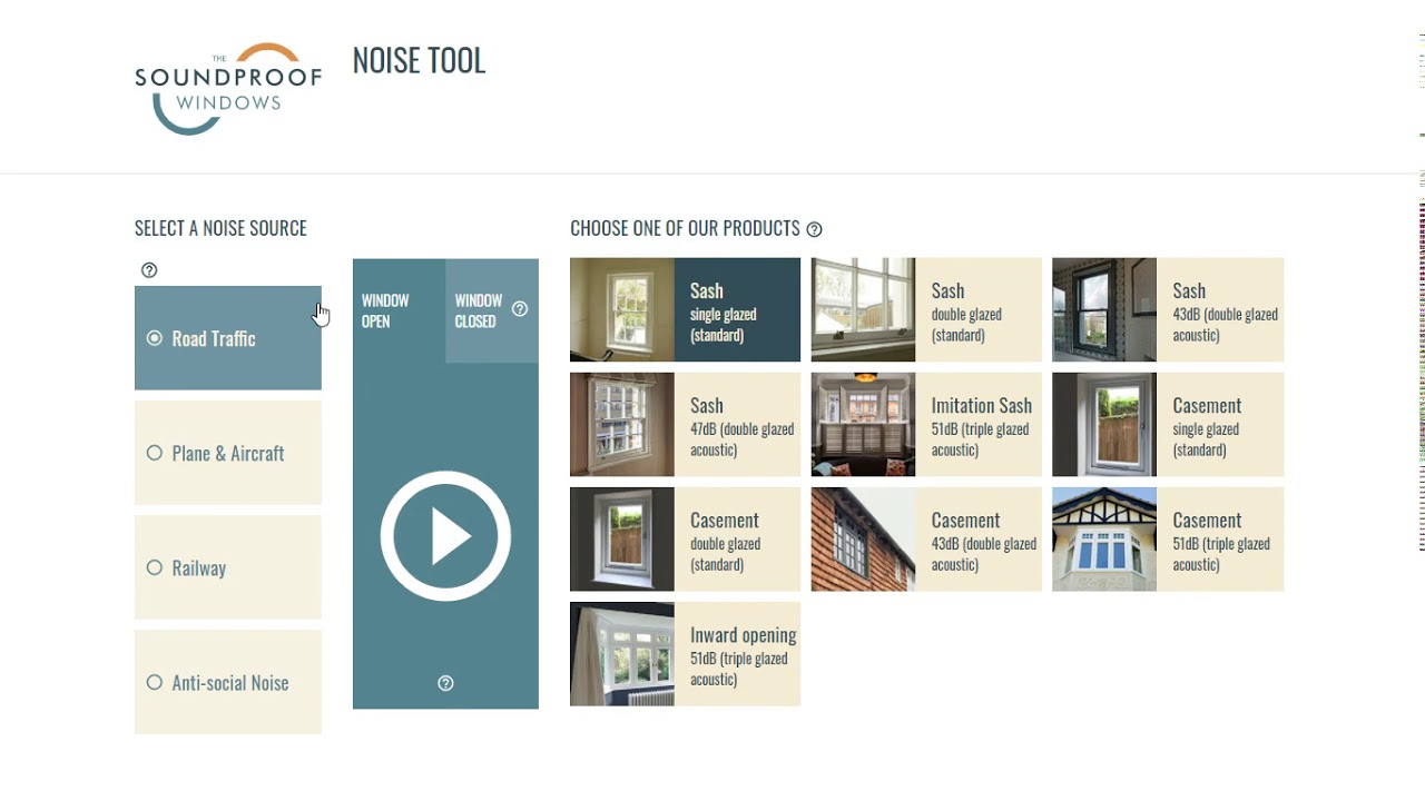 The Soundproof Windows Noise Tool