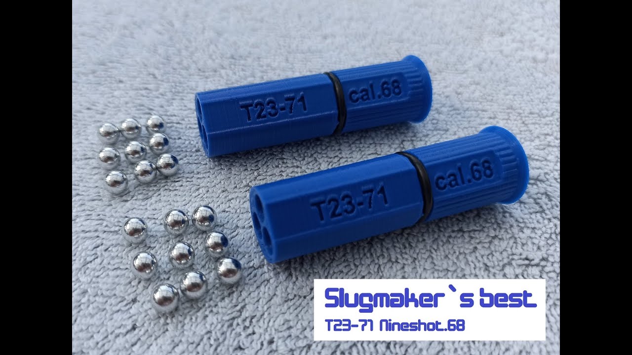 Slugmaker´s best T23-71 shotshell for the Umarex t4e HDS68 CO2 shotgun DIE 9 Kugel Schrotpatrone