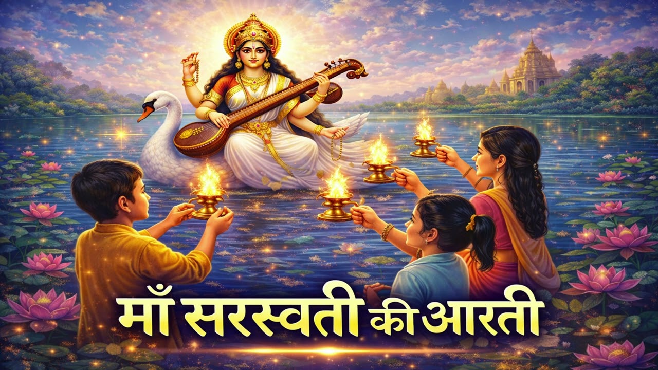सरस्वती माता आरती | Saraswati Mata Aarti | Jai Saraswati Mata | Knowledge & Peace