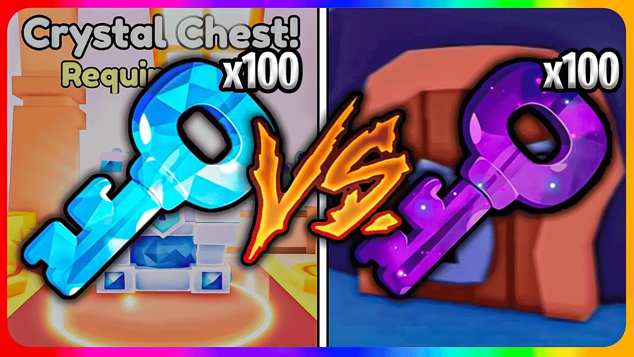 100 Crystal Keys VS 100 Secret Keys 🔑 in Pet Simulator 99 [Which One is Better?] (Roblox)