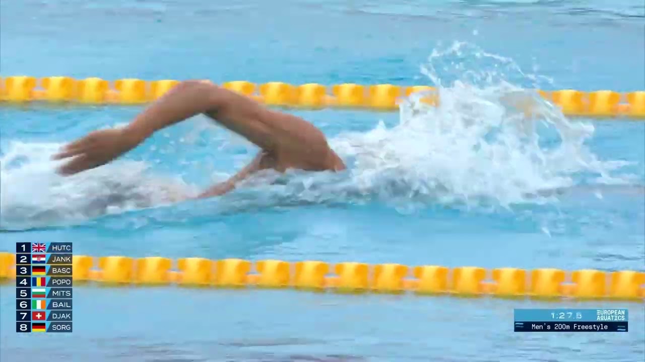 David Popovici, AUR la 200 de m liber la Europenele U23! Finala, transmisă &icirc;n direct de TVR Sport