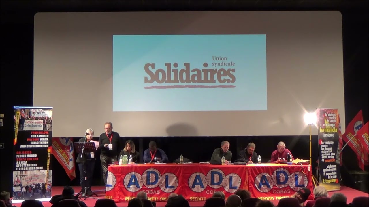 Congresso ADL COBAS: intervento di Hortensia Inés Torres del sindacato francese Solidaires