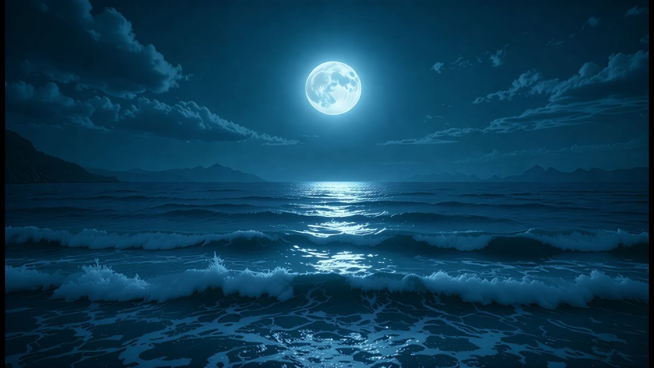 Moonlit Sea 🌙 A 2 Hour Journey Through Lo Fi Beats for Relaxation, Focus, and Sleep — Skyline Echoe