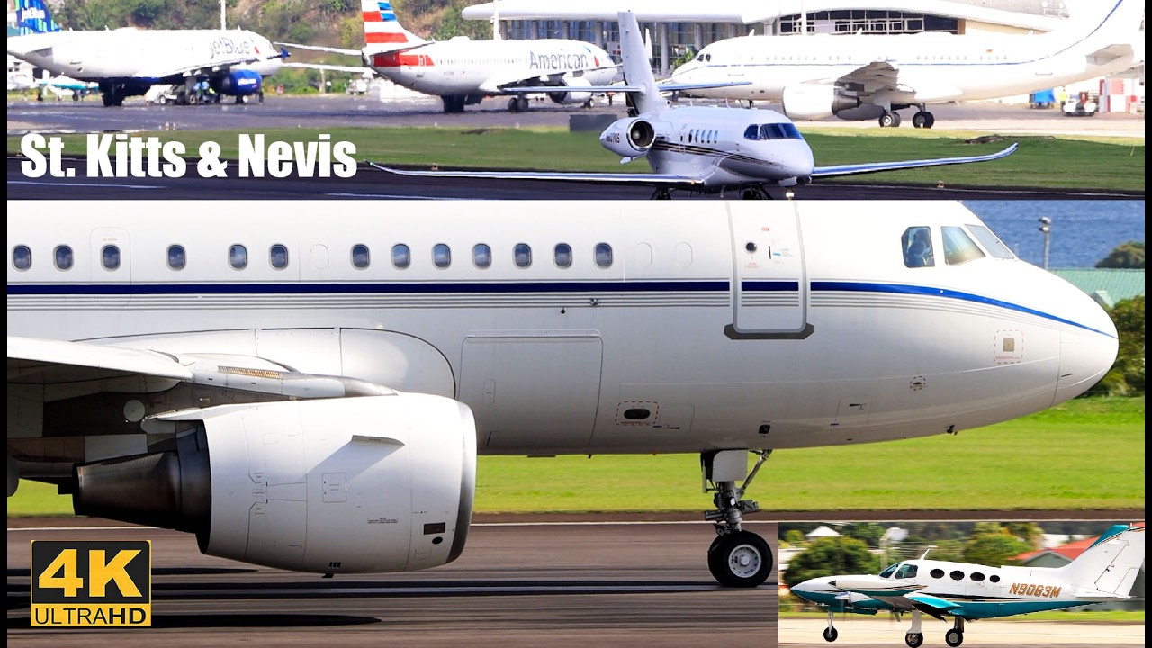 VIP & Int'l Movements, A319-115(CJ), A320, 737-800, Short 360, ATR 42, Cessna 402...@ St. Kitts