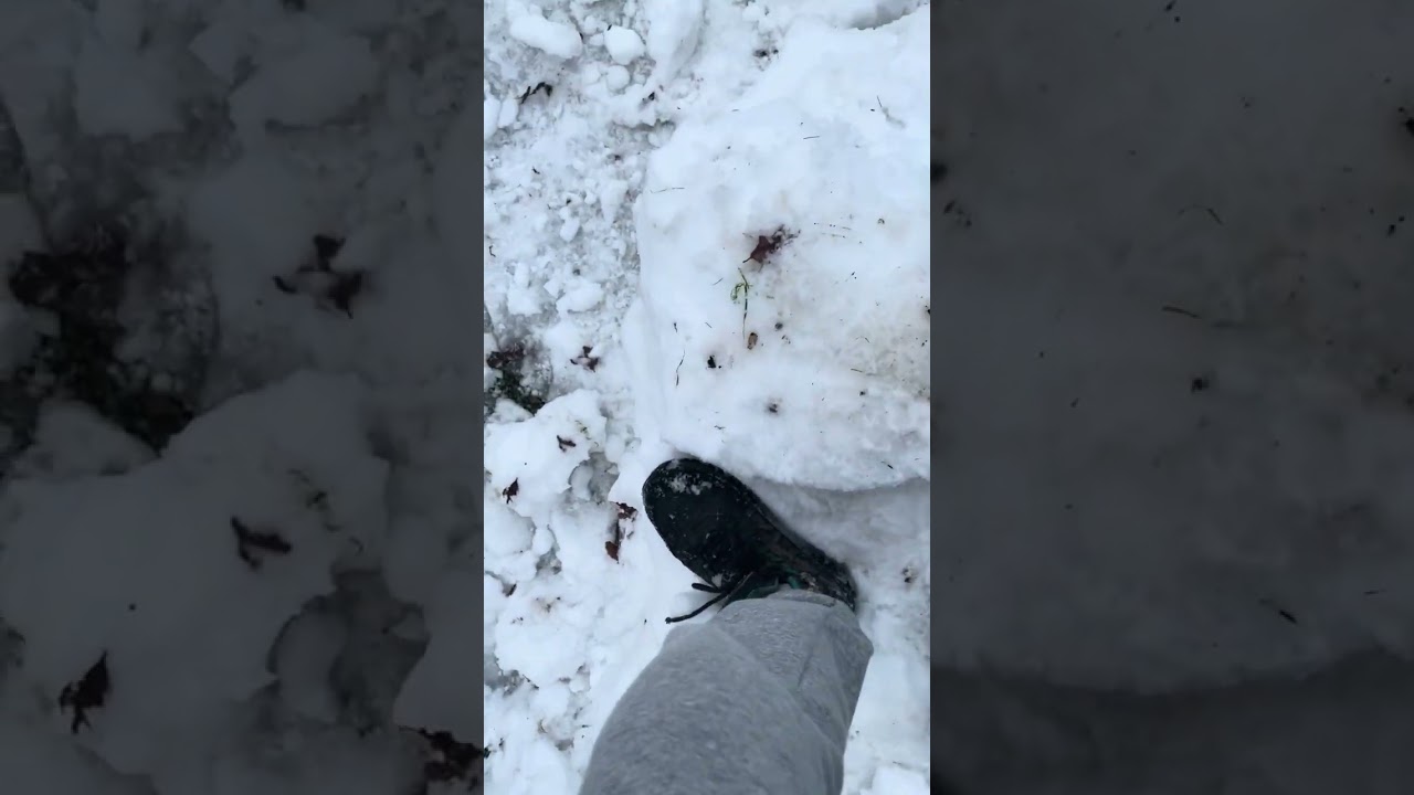 Destroying my massive snowman!!!!