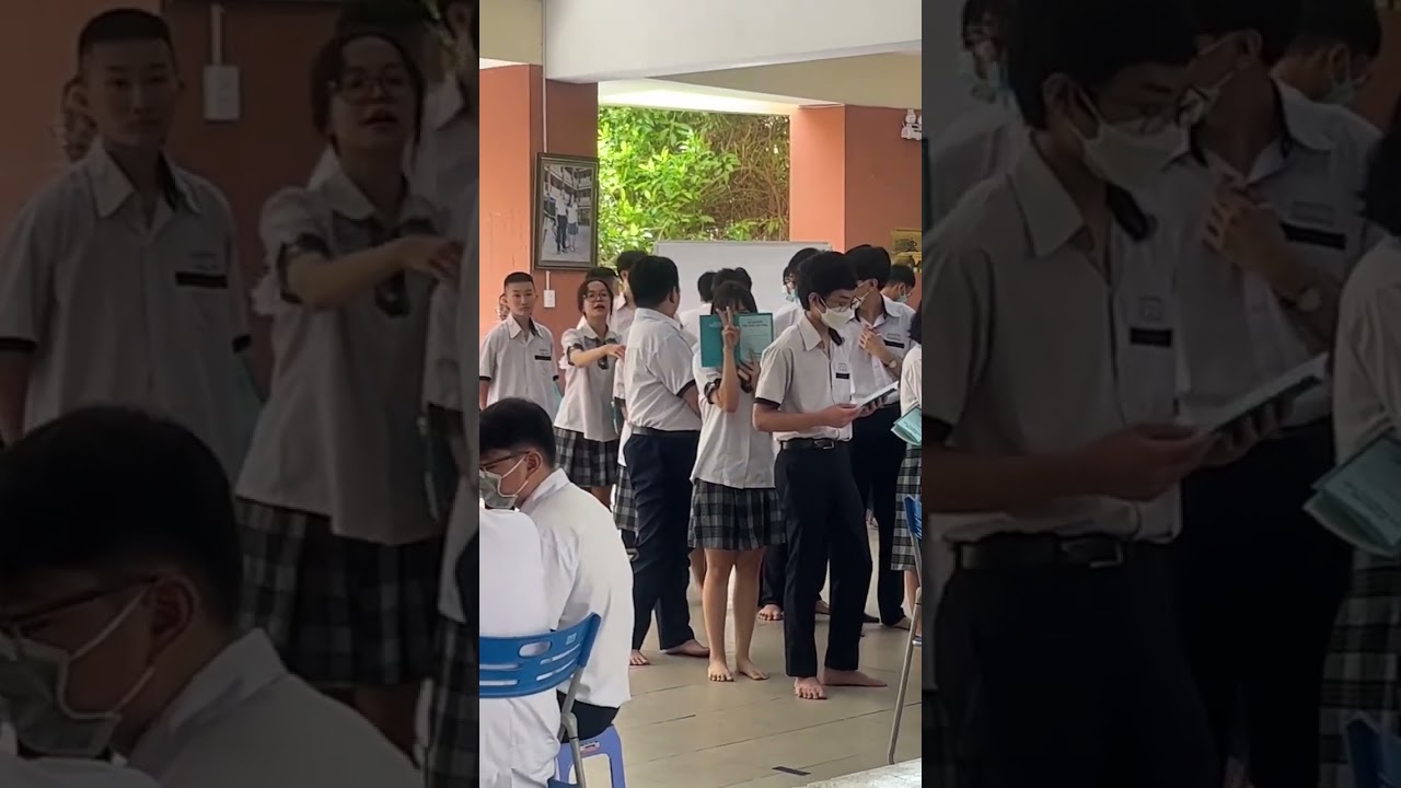 Học sinh kh&aacute;m sức khoẻ tại trường THPT PĐL #shorts #thptphandangluu