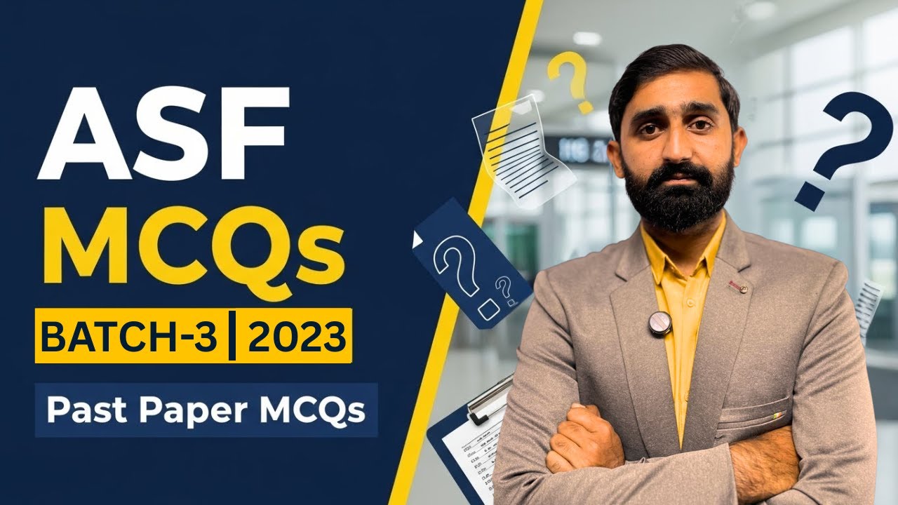 ASF Past Paper MCQs | Batch-3 2023 | آج ہی تیاری کریں