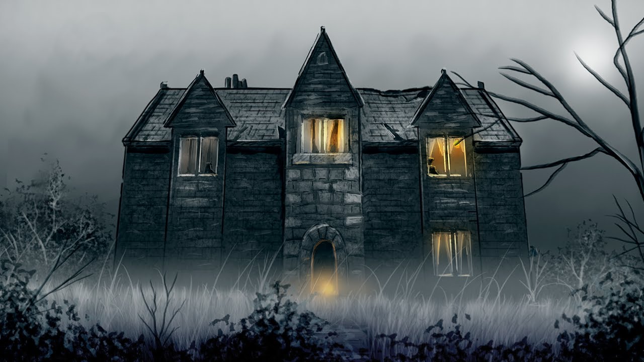 🏚️ Eerie Haunted House - Digital Painting Process (Cintiq Pro 16)