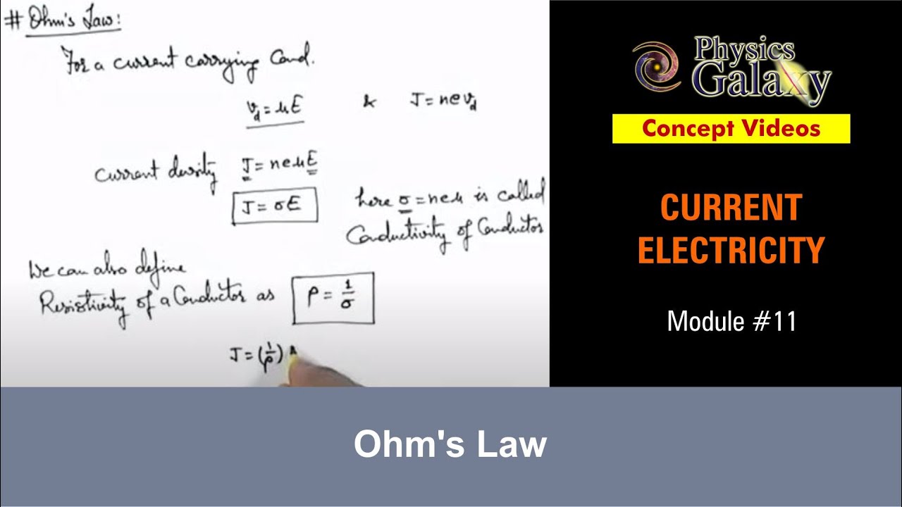 Class 12 Physics | Current Electricity | #11 Ohm's Law | For JEE & NEET