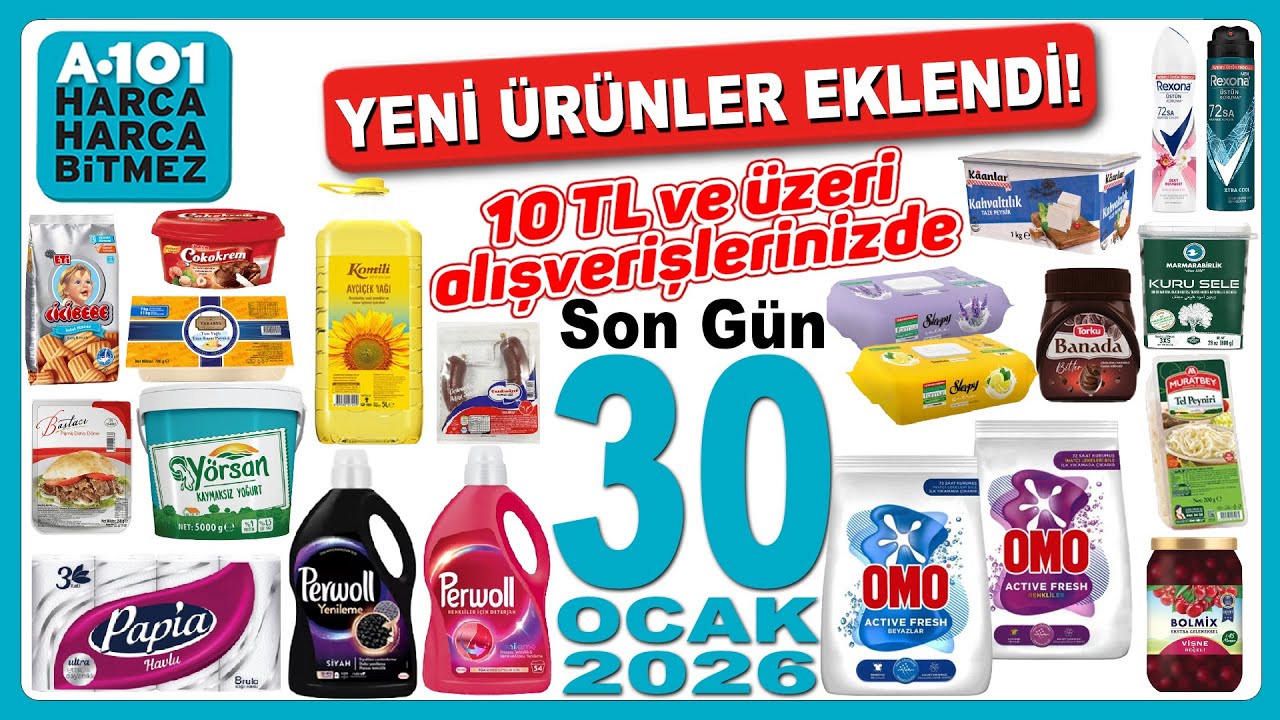 A101 İNDİRİMLERİ BU HAFTA | 24 - 30 OCAK ARASI İNDİRİMLİ ÜRÜNLER | A101 TEMİZLİK GIDA İNDİRİMLERİ